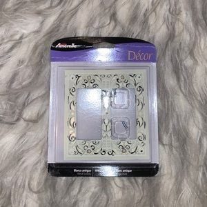 AmerTac Filigree Double-GFI Switch Plate